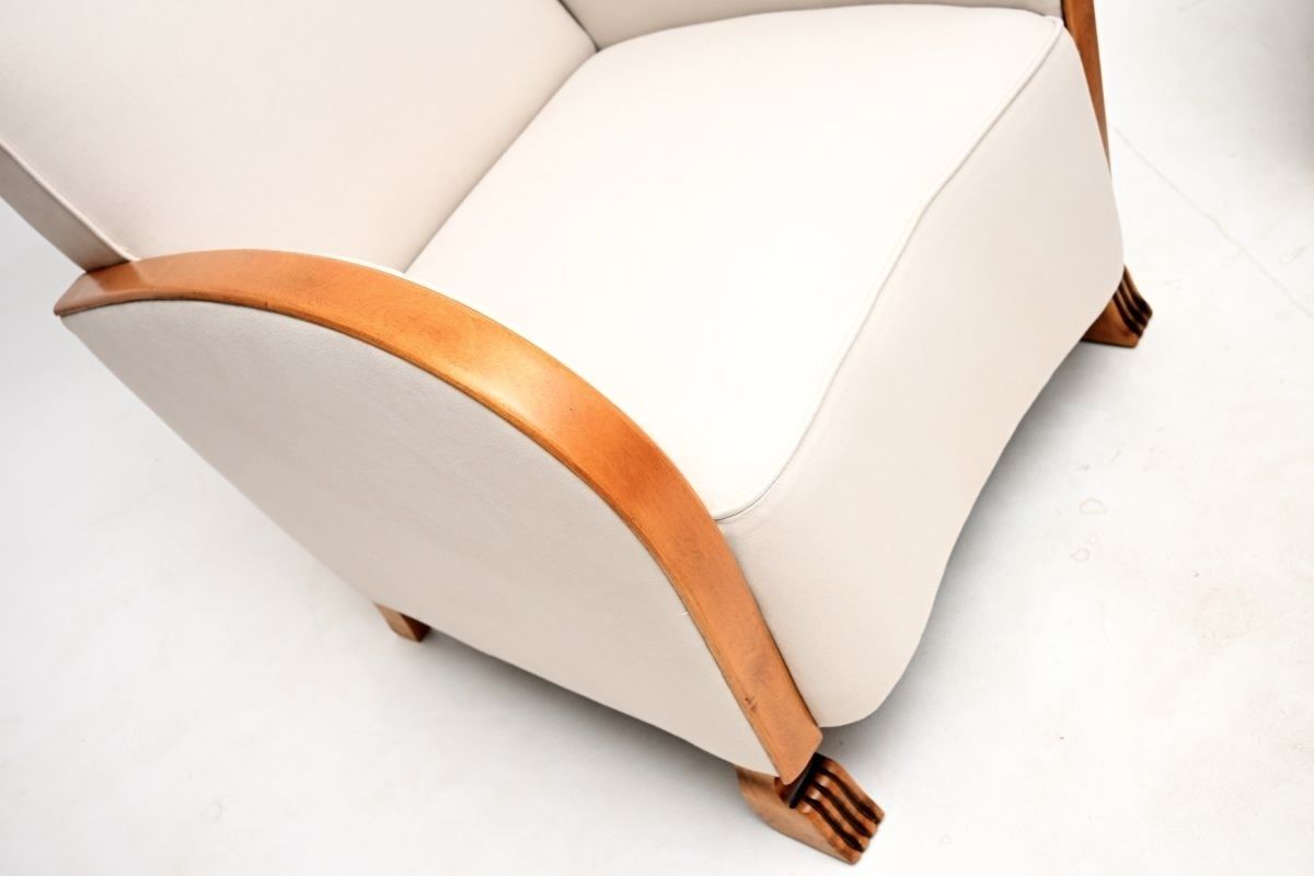 Pair Of Swedish Art Deco Armchairs In Satin Birch photo vinterior
