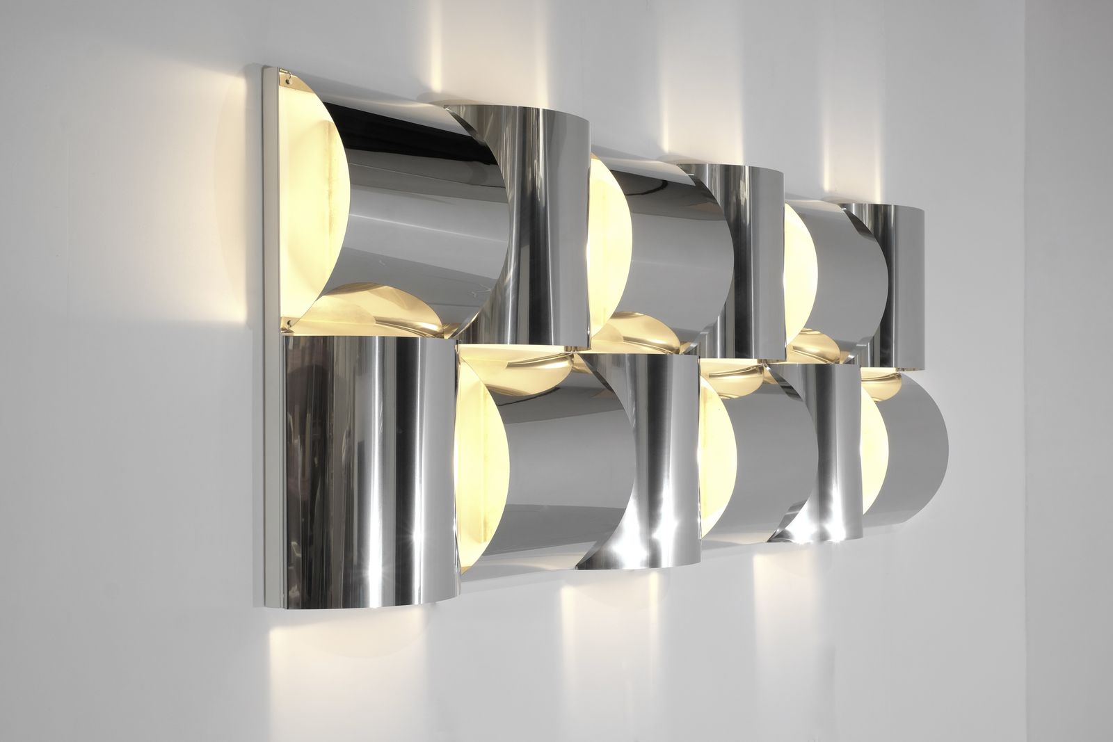 Wall Panel Light In Stainless Steel And Metal, Contemporary. photo buy