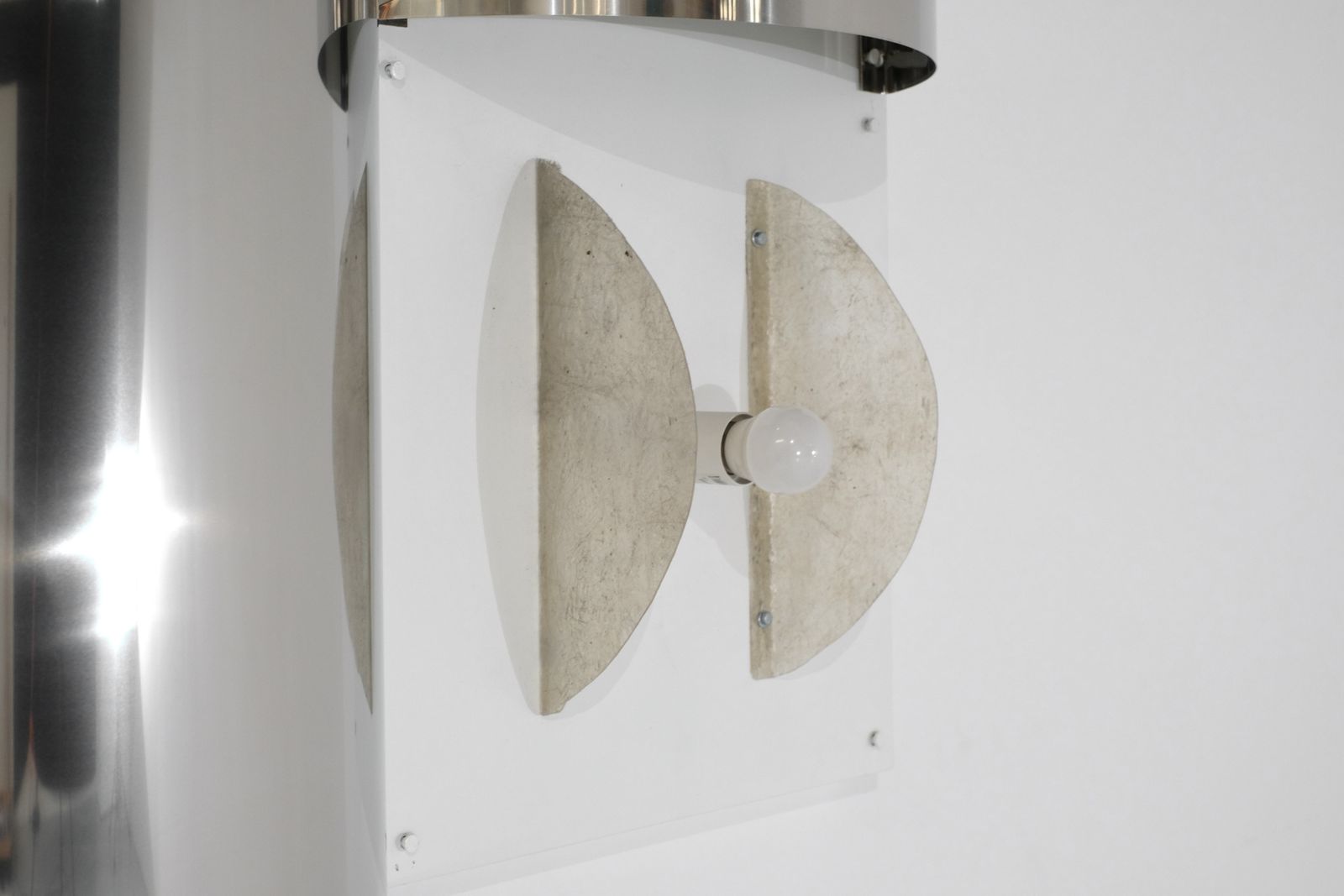 photo buy Wall Panel Light In Stainless Steel And Metal, Contemporary.