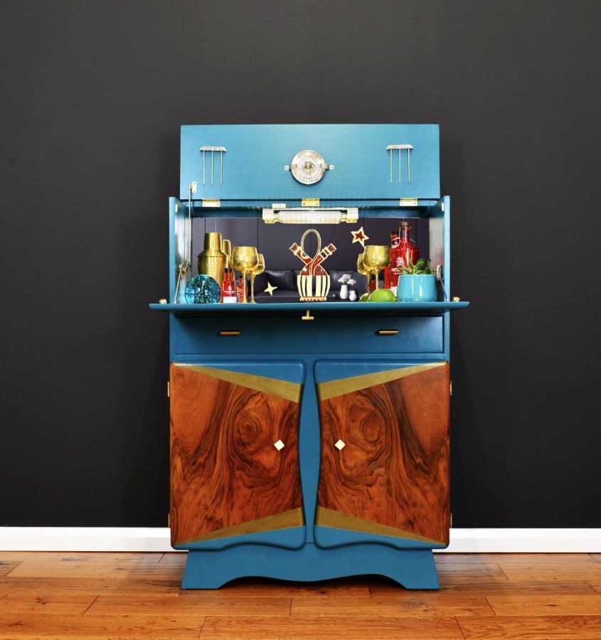 Mid Century Cocktail Cabinet, Retro Design. photo furniture