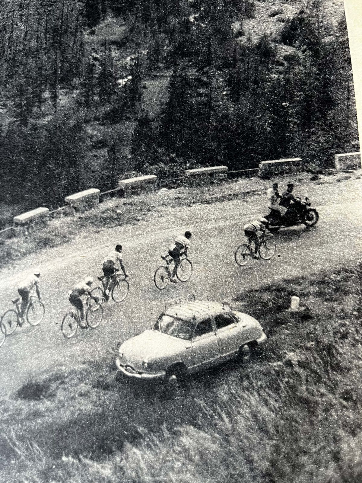 Vintage Tour De France Cycling Print “Le Tour Devant Des Verites” C1963 photo for sale