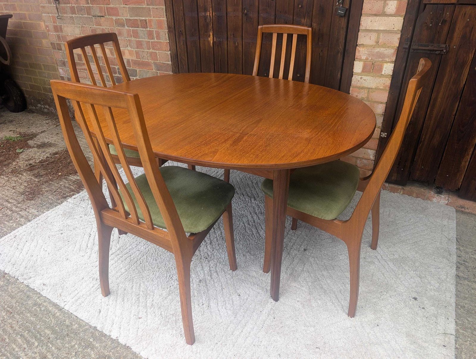 Mid Century Extending Teak Dining Table And 4 Chairs In The Style Of Sutcliffe Todmorden. photo for sale