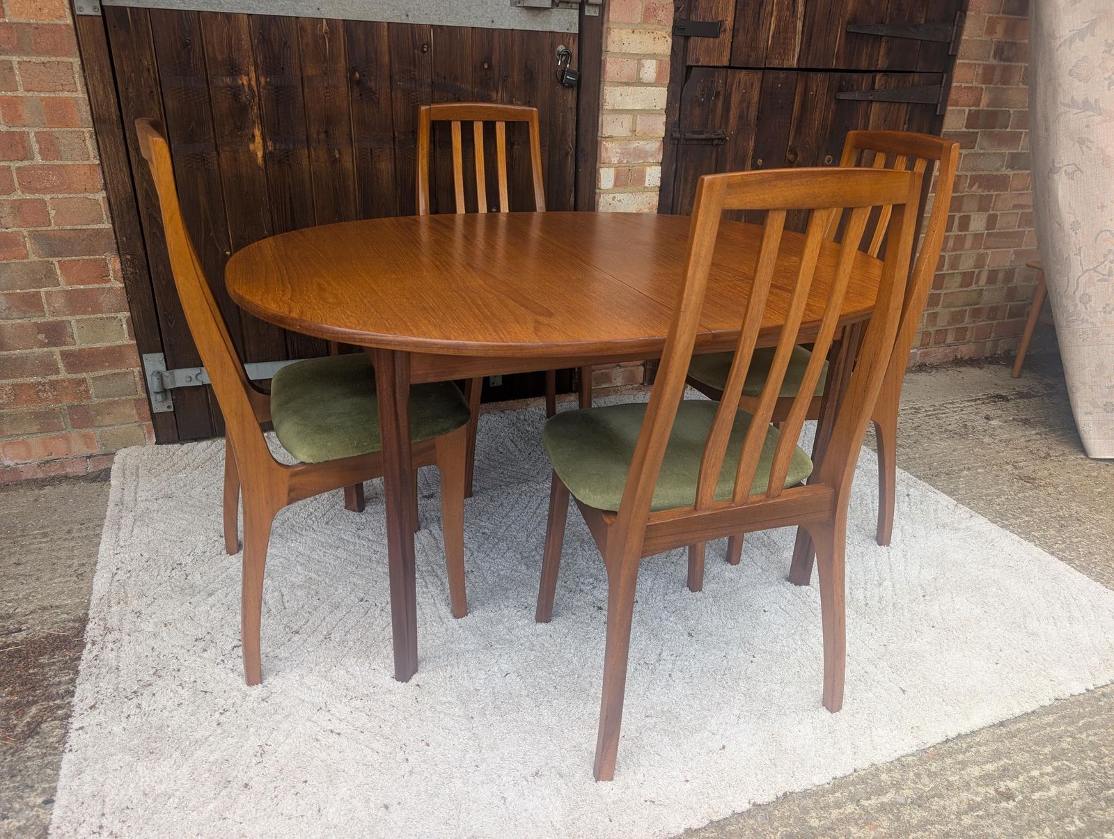 Mid Century Extending Teak Dining Table And 4 Chairs In The Style Of Sutcliffe Todmorden. photo Furniture
