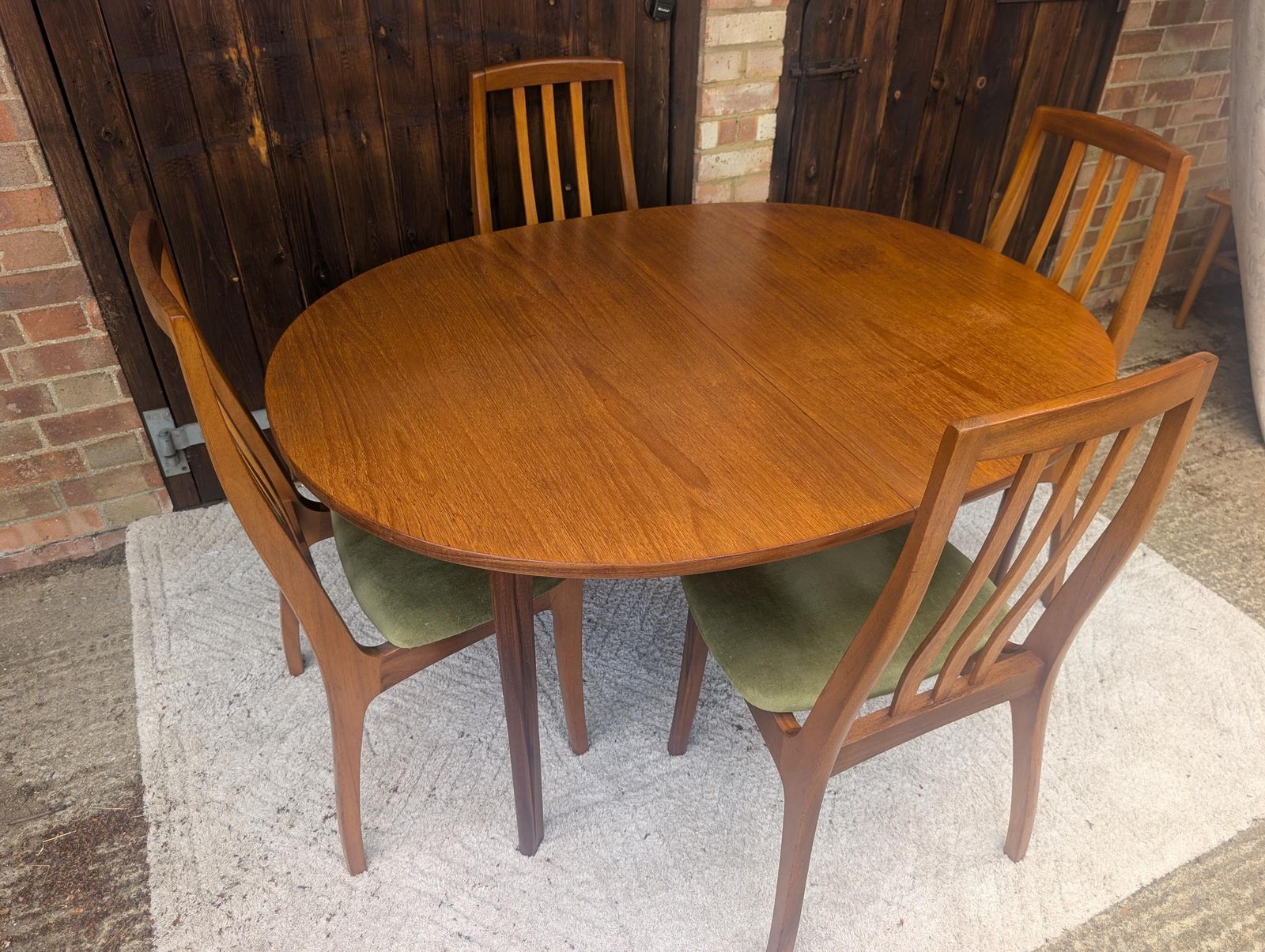 Mid Century Extending Teak Dining Table And 4 Chairs In The Style Of Sutcliffe Todmorden. photo vintage