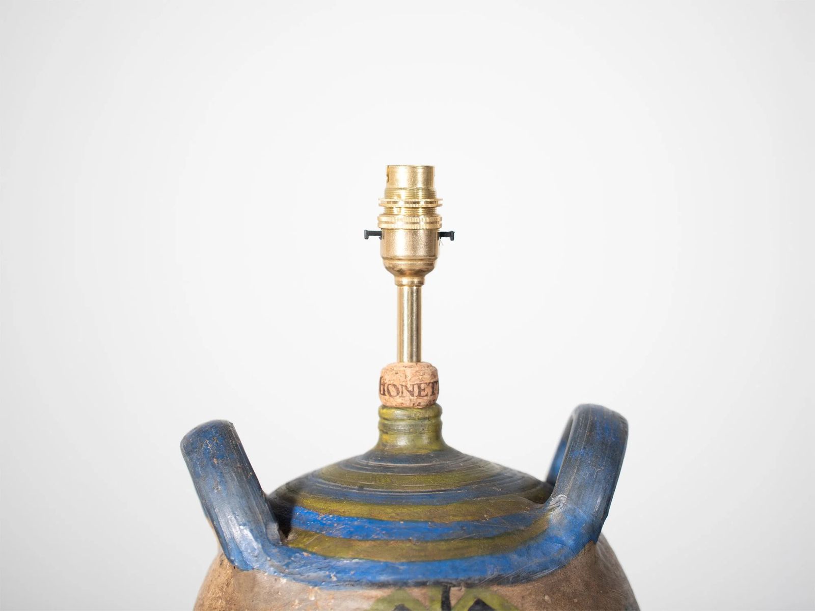 French Folk Art Table Lamp, 1900s photo for sale