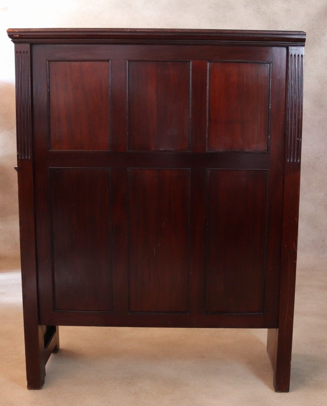 photo for sale Antique Victorian Mahogany Hall Settle Bench With Panelled High Back C.1890