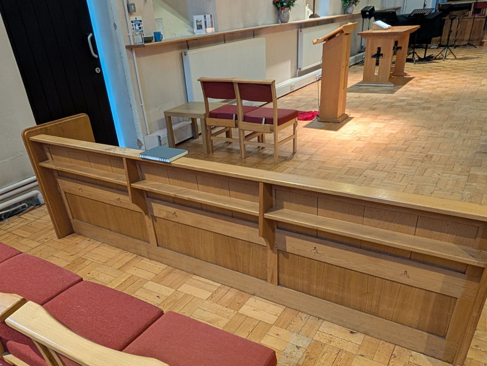 Light Oak Church Pews.  Ideal As A Bench In A Hallway Or Other Area.  Date: 1980s photo furniture