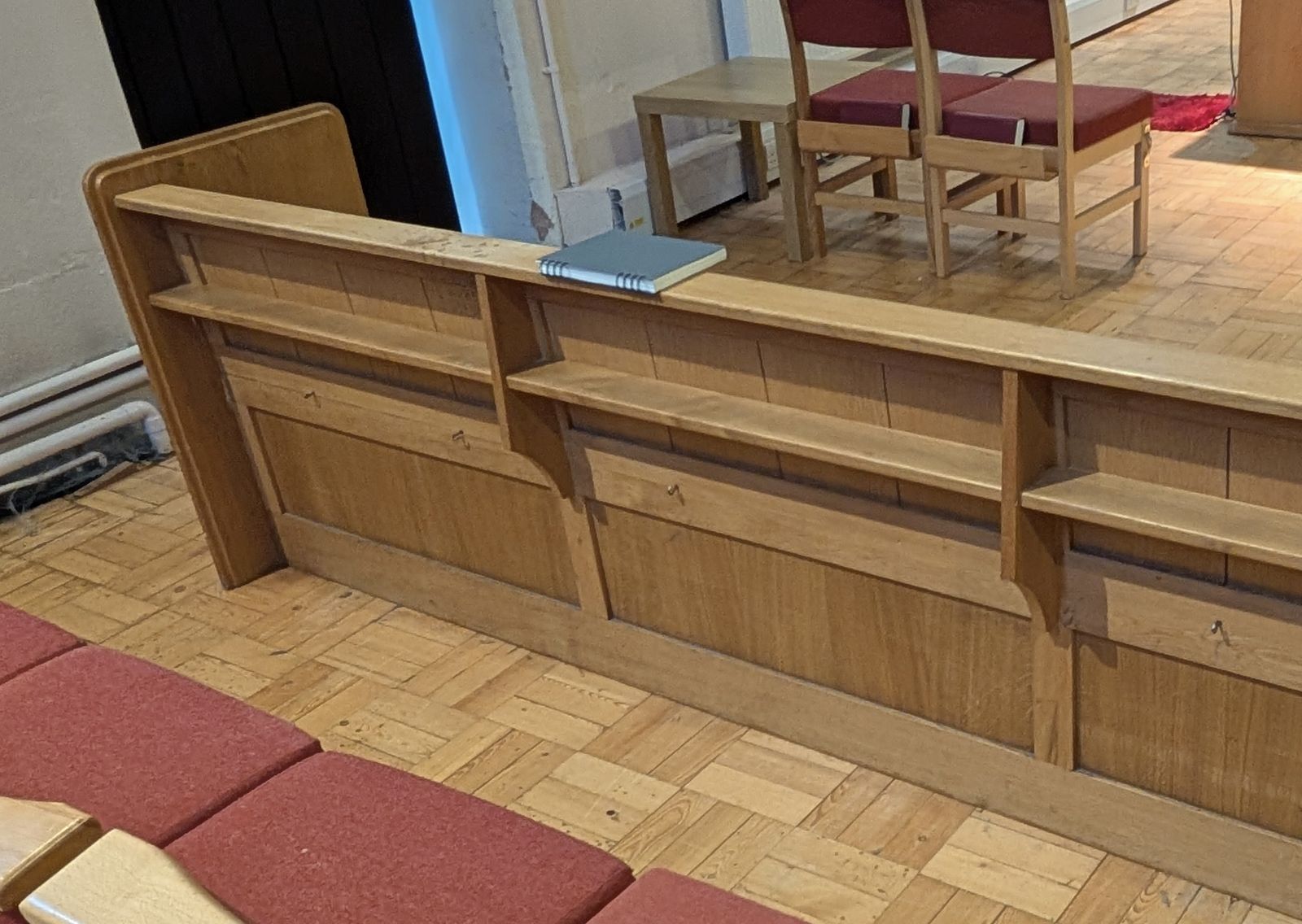 Light Oak Church Pews.  Ideal As A Bench In A Hallway Or Other Area.  Date: 1980s photo vinterior