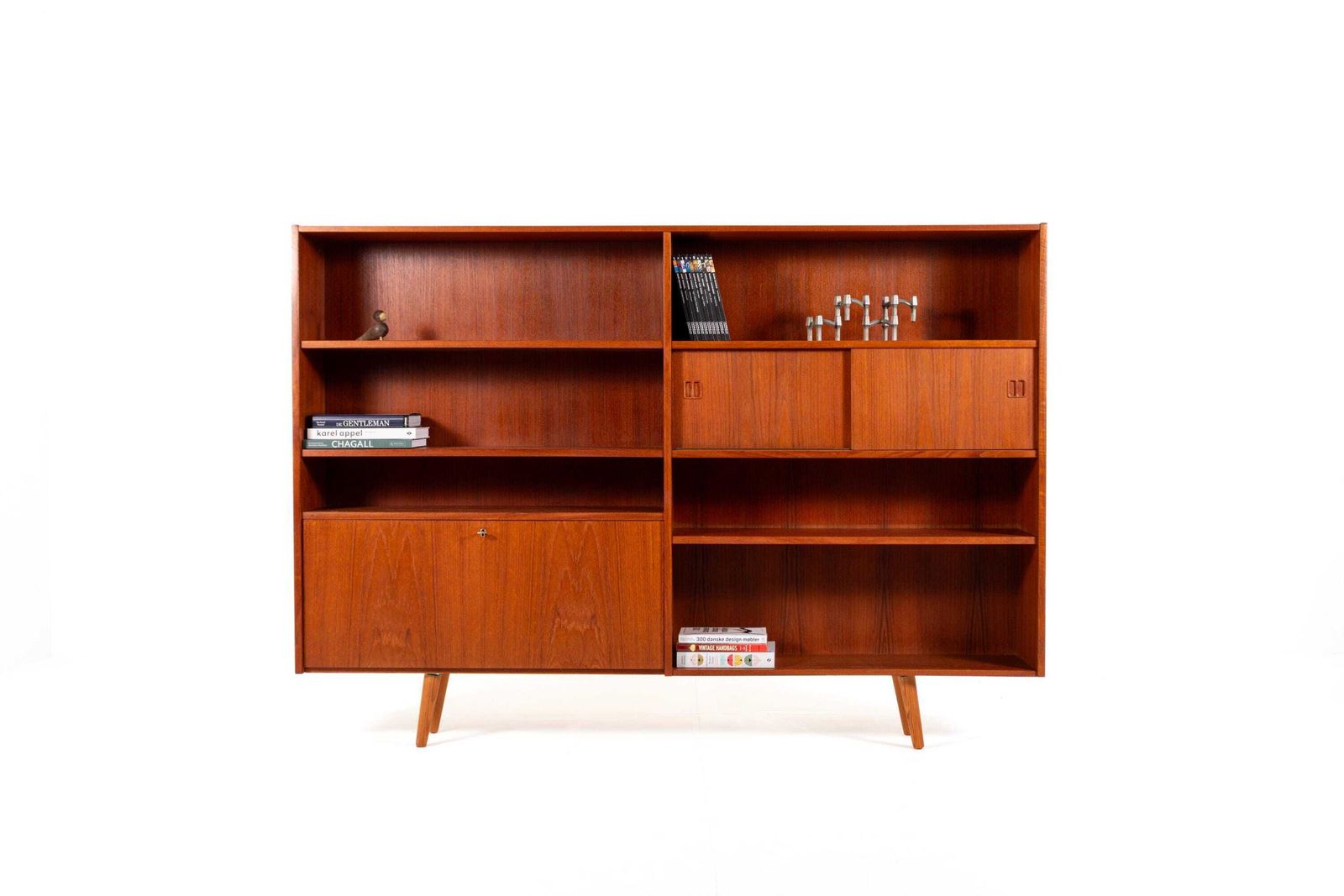 Danish Mid Century Teak Bookcase Cabinet, 1960s photo furniture
