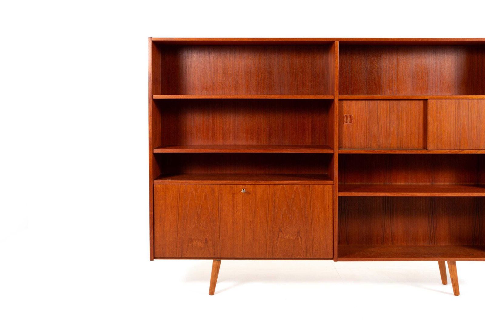Danish Mid Century Teak Bookcase Cabinet, 1960s photo Furniture