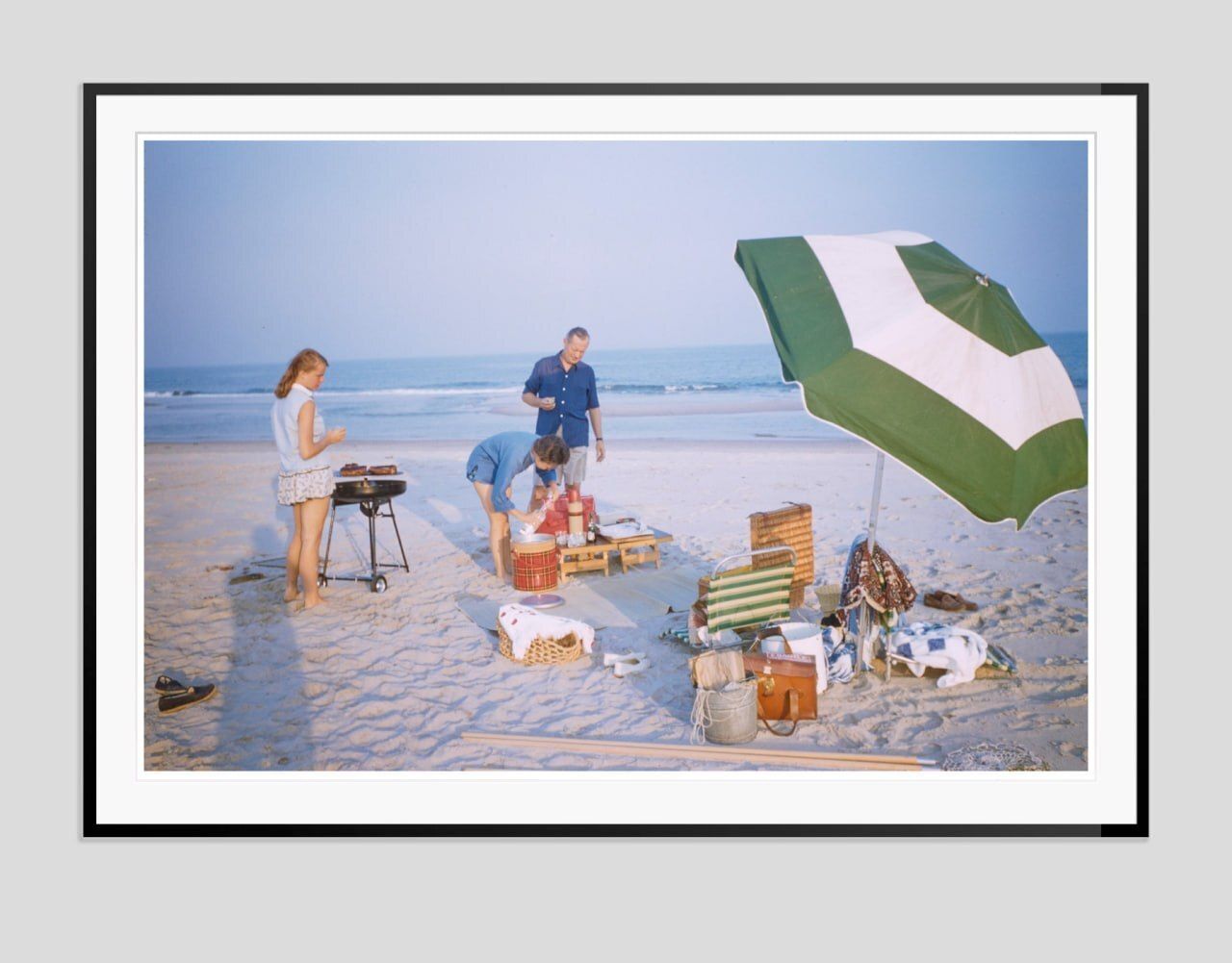 Toni Frissell 'The Hamptons Picnic' Archival Pigment Print Framed In Black photo furniture