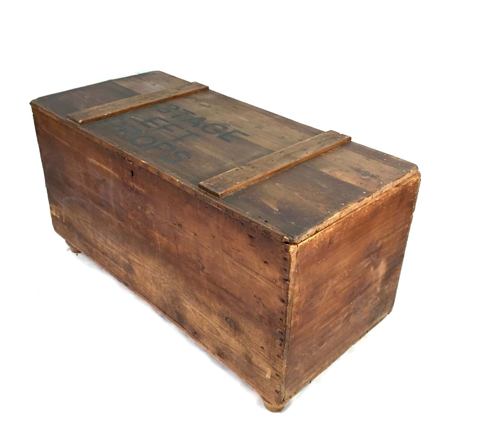 Antique 20th Century Wooden Coffer Blanket Box / Stage Prop Storage Crate C.1920 photo furniture