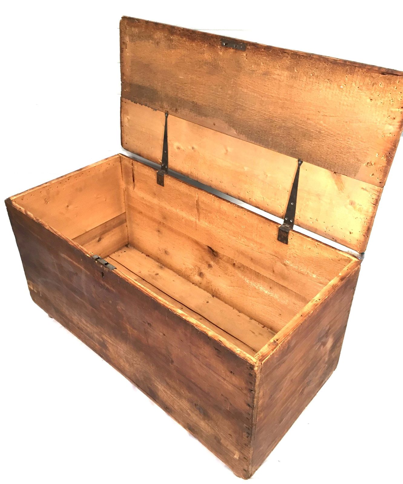 Antique 20th Century Wooden Coffer Blanket Box / Stage Prop Storage Crate C.1920 photo 339.0