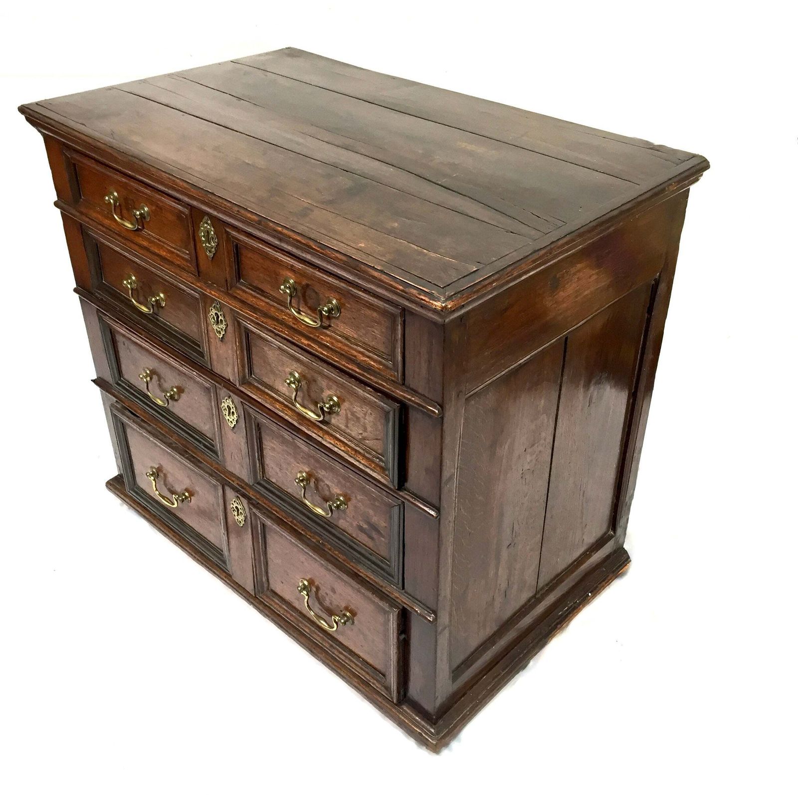 photo furniture Antique 18th / 17th Century Oak Wooden Chest Of Drawers Storage Cabinet C.1700