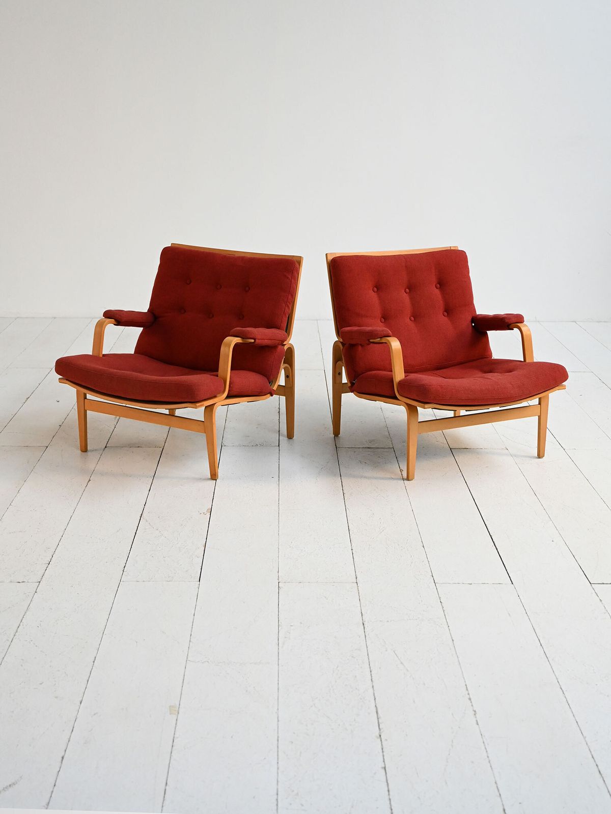 Pair Of “Ingrid” Armchairs By Bruno Mathsson For Dux, 1960s photo furniture
