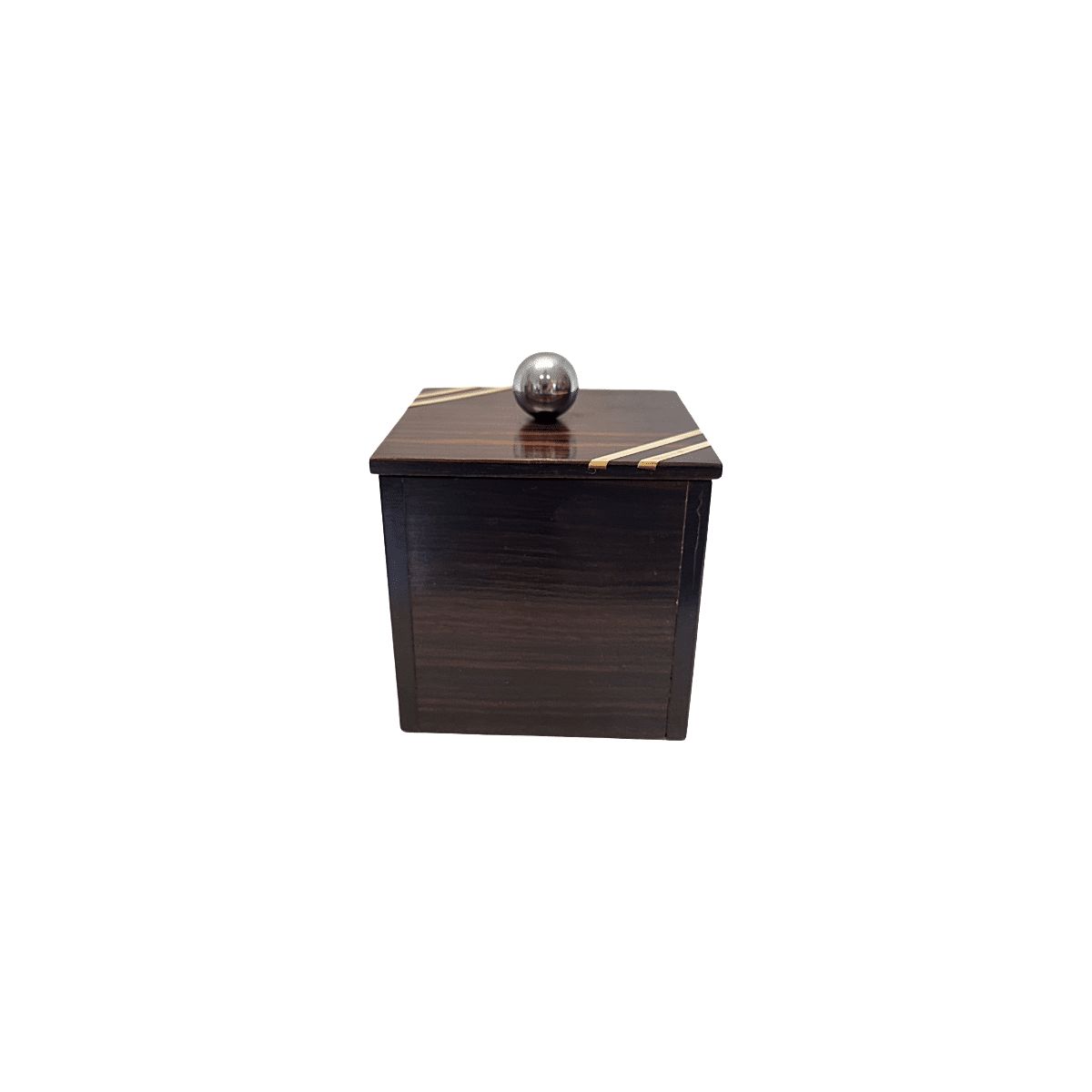 Franse art deco rozenhout doos met deksel