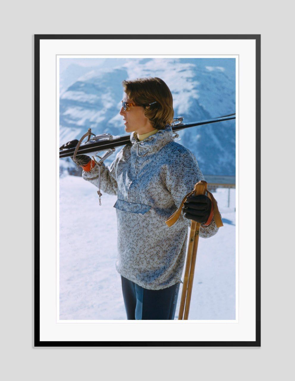 Toni Frissell 'Parka Pondering' Archival Pigment Print Framed In Black photo furniture