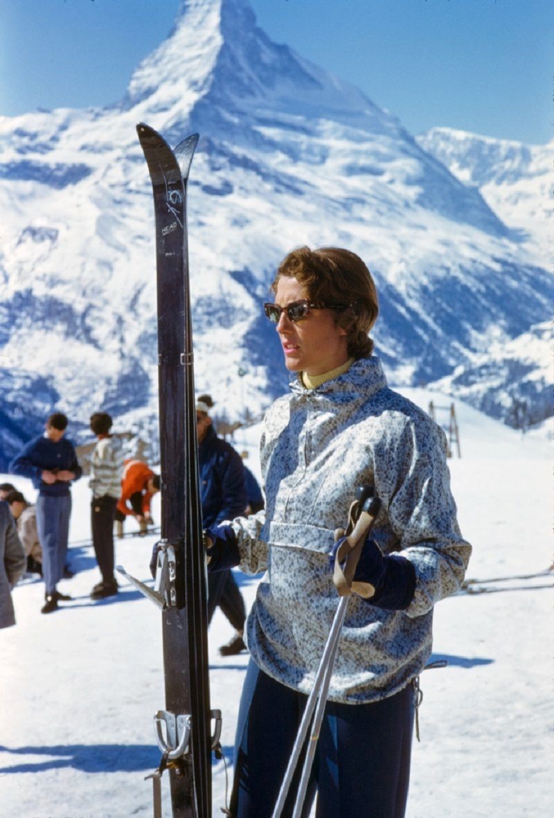 Toni Frissell 'Zermatt Skier' Archival Pigment Print Framed In Black