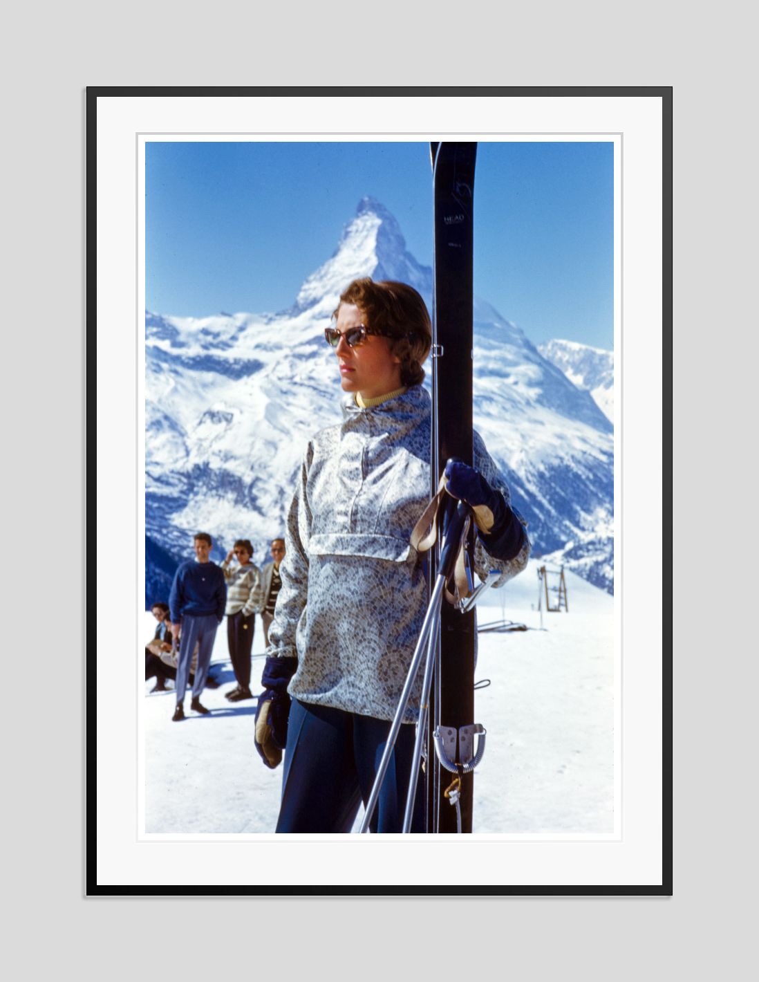 Toni Frissell 'Stylish Skiing' Archival Pigment Print Framed In Black photo 1935.0