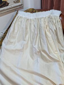 Vintage Chenille Pencil Pleat Second Hand Curtains W277 D230 photo furniture
