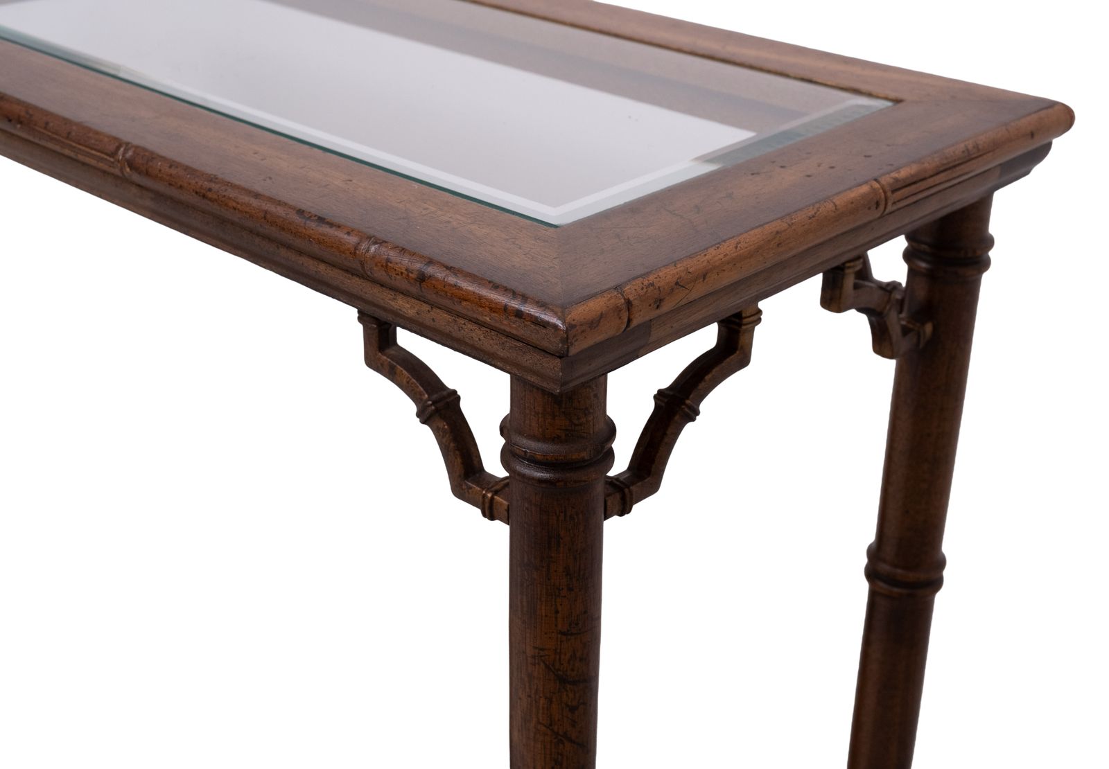 Console Faux Bamboo Chinese Chippendale Jaren 1970 photo vintage