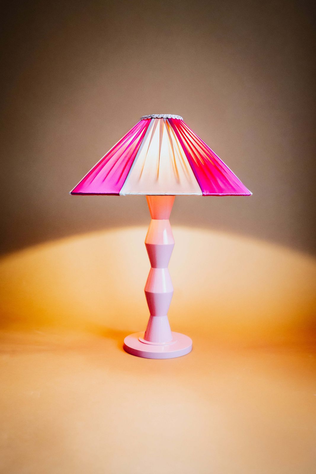 The Fitz Hand Turned Wood Rose Table Lamp photo for sale