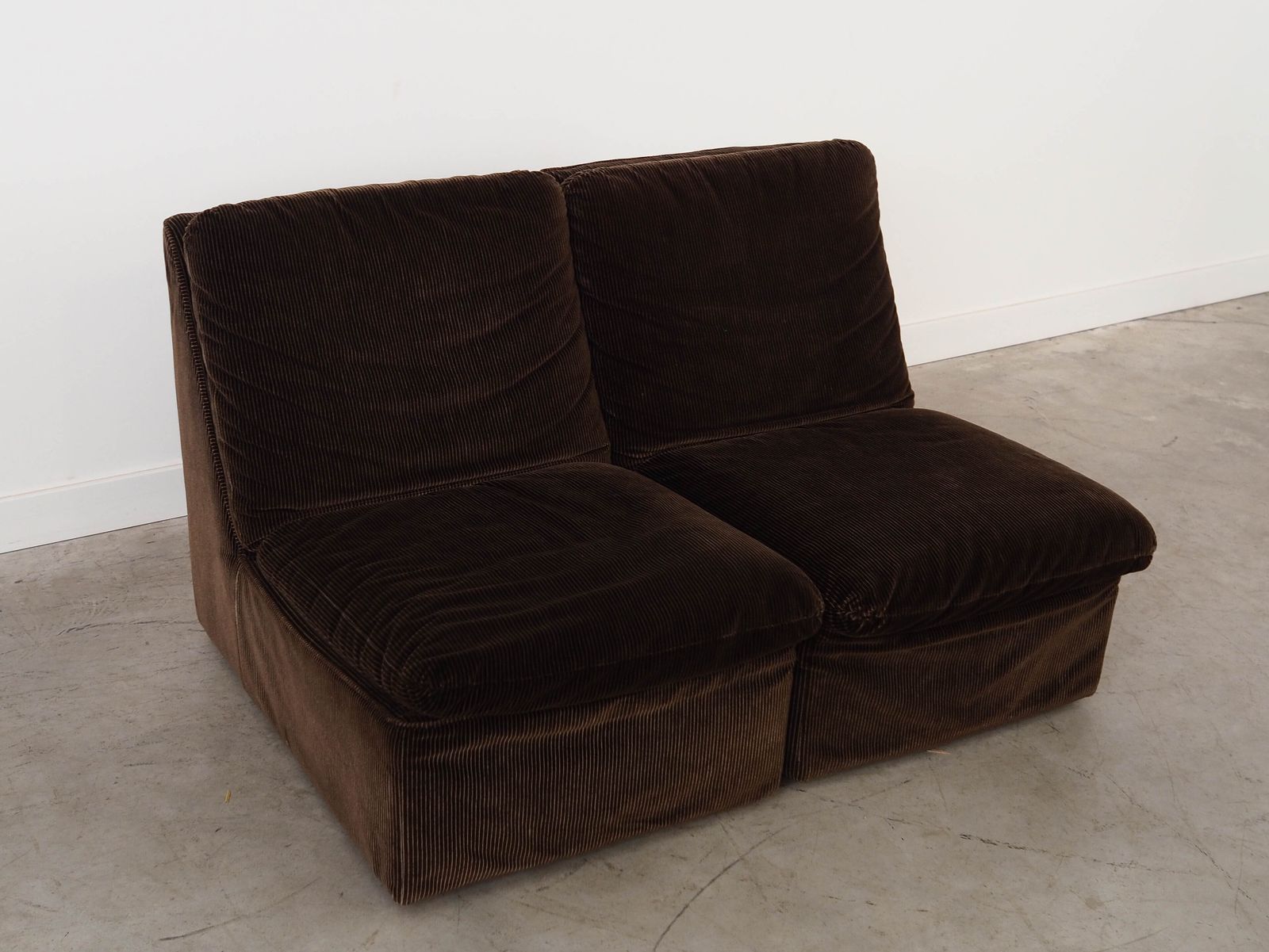 Brown Modular Sofa, Italian Design, 1970s, Manufactured By Busnelli photo for sale