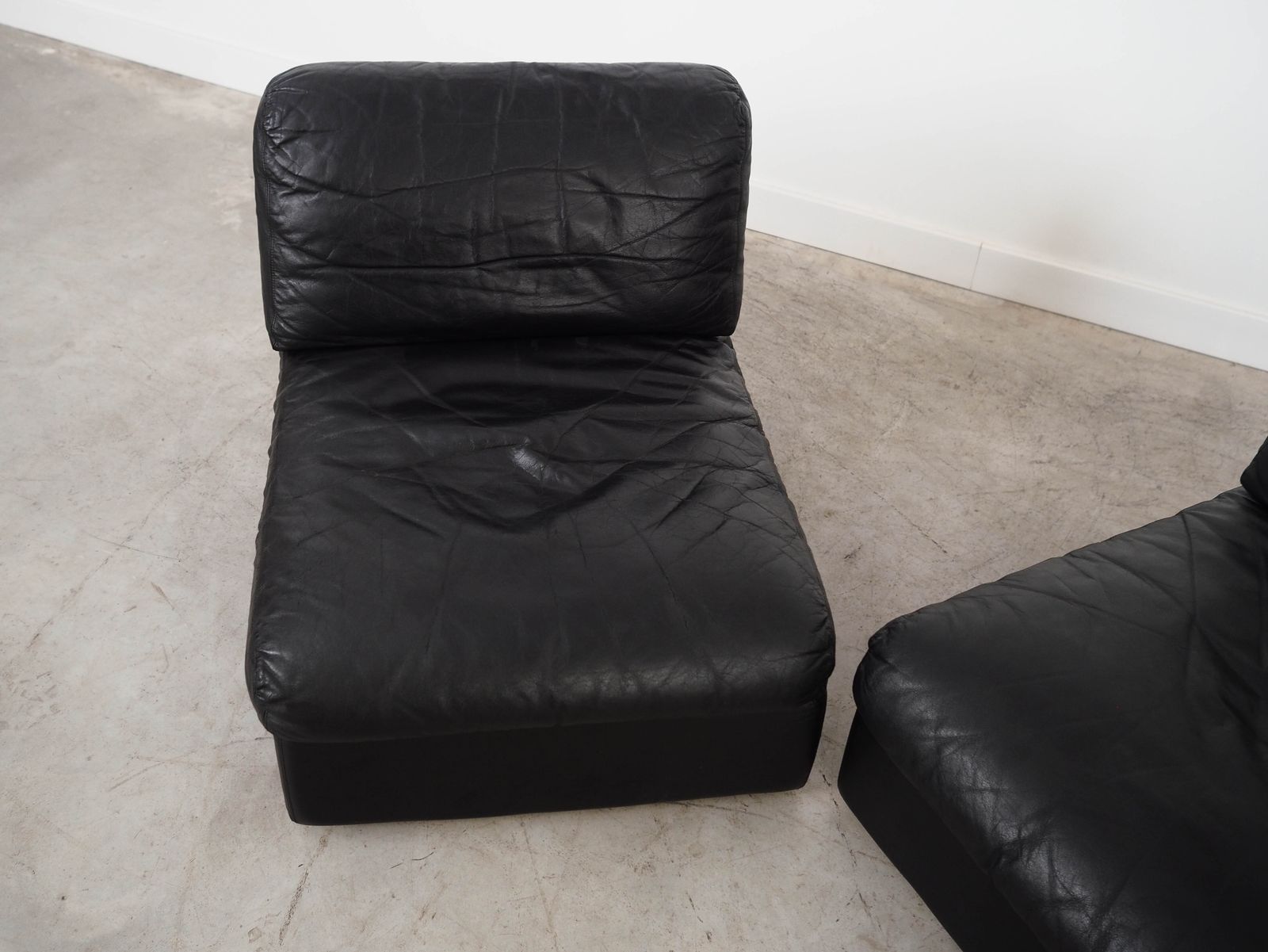 Modular Leather Sofa, Italian Design, 1970s, Made In Italy photo vintage