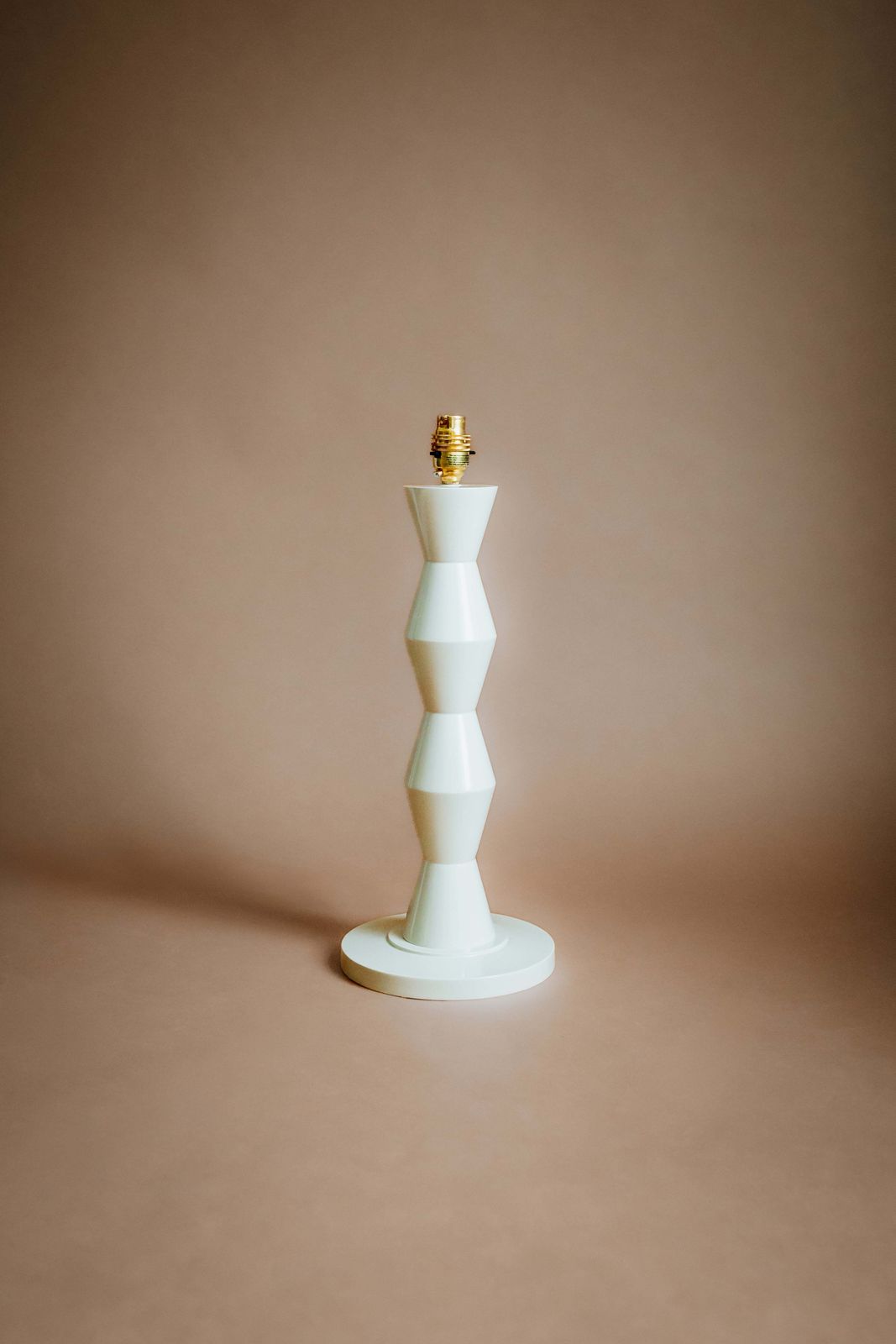 The Fitz Hand Turned Wood Ivory Table Lamp photo for sale