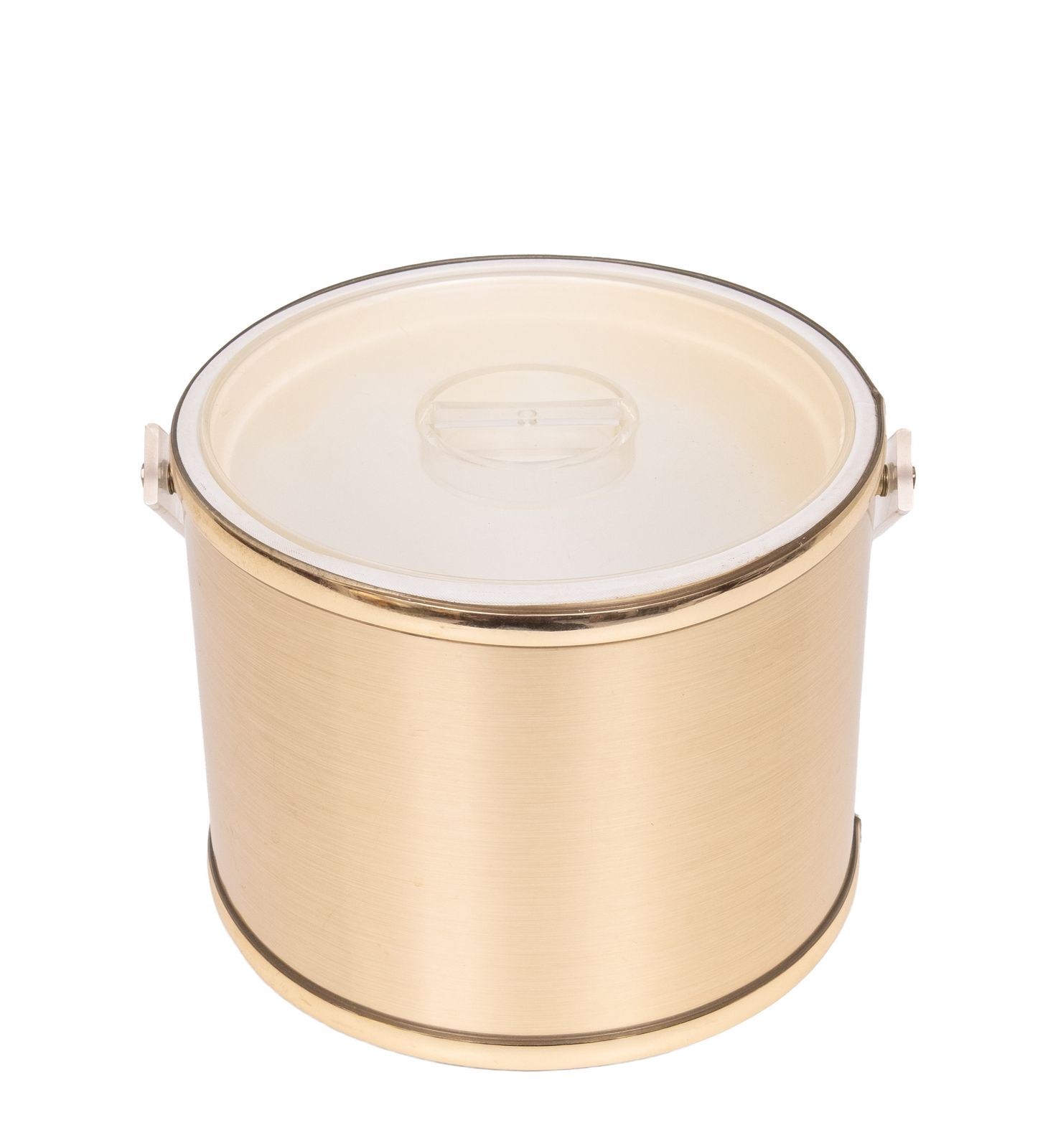 Georges Briard Gold Aluminum Ice Bucket In Hollywood Regency Style photo Home Decor