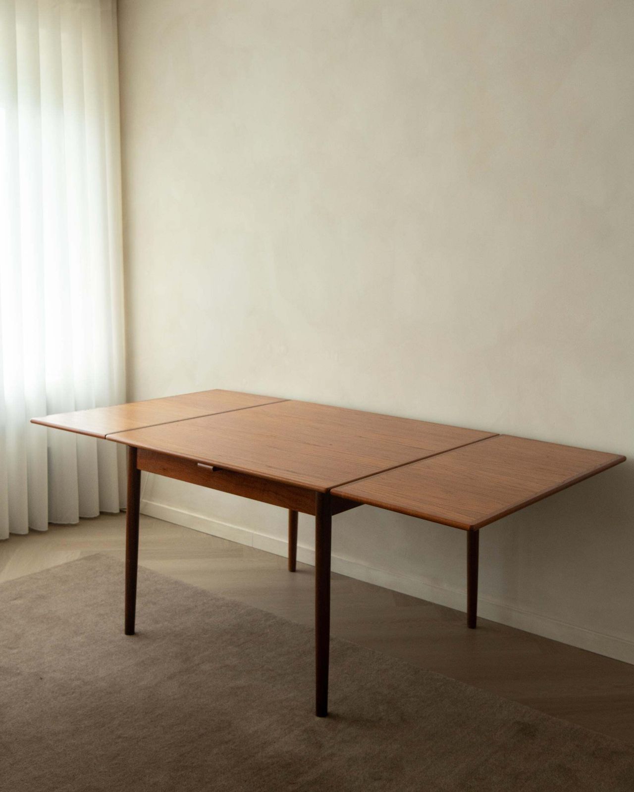Danish Modern Teak Extendable Dining Table Model 24 By Ansager Møbler, 1960s photo 1300.0