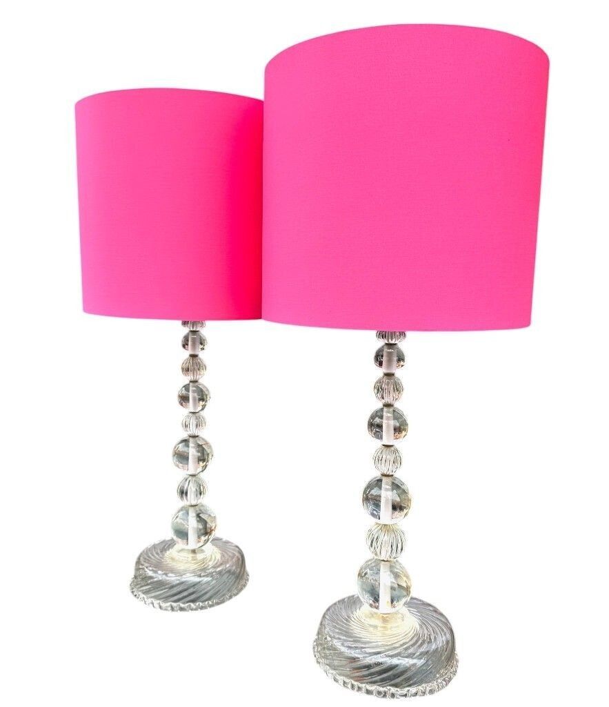A Pair Of Large 1970s Murano Glass Lamps Attributed To Barovier & Toso photo vinterior