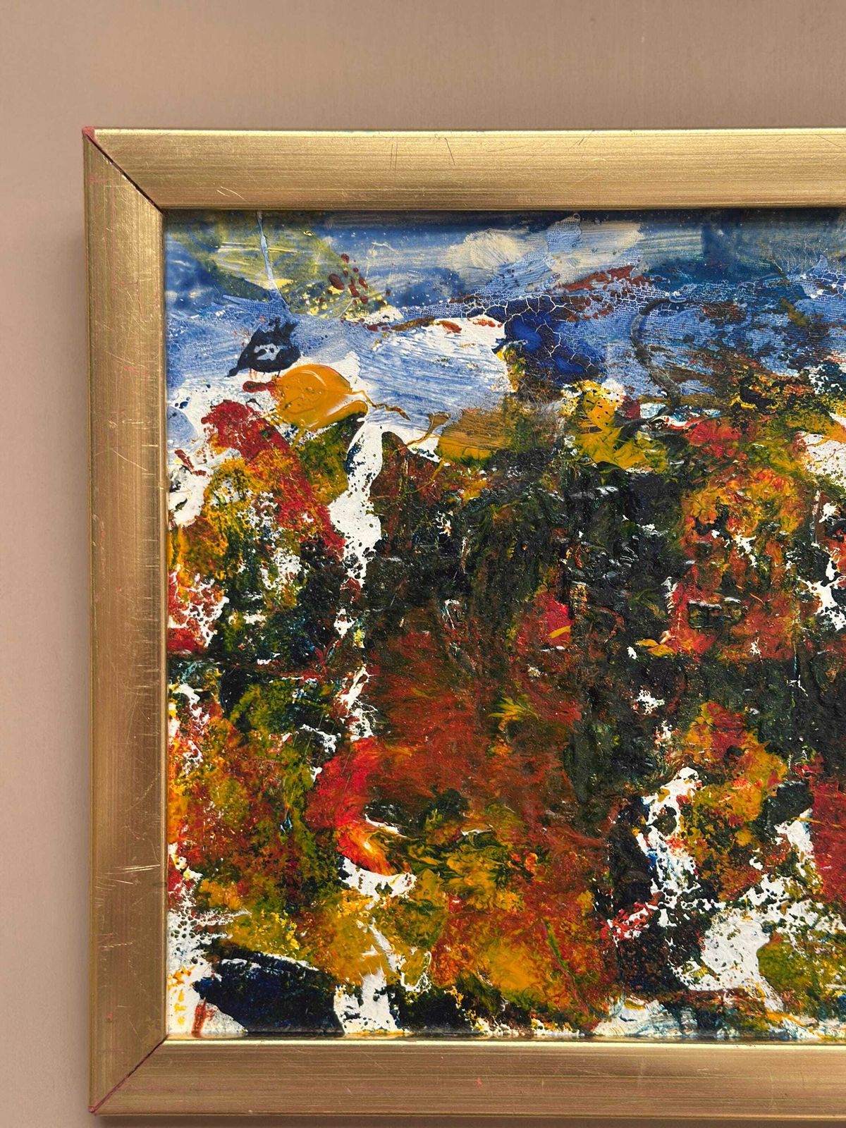 Swedish Mid Century Oil On Panel – “Folk Fran V” By Unknown Artist, Dated 1970, Vintage & Framed 27 × 26 Cm( 10.6" X 10.2") photo 165.0