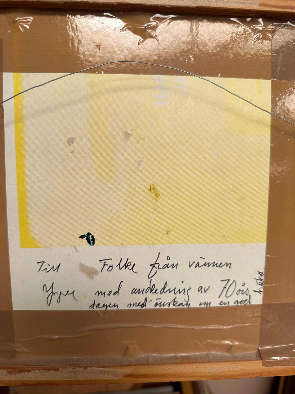 photo furniture Swedish Mid Century Oil On Panel – “Folk Fran V” By Unknown Artist, Dated 1970, Vintage & Framed 27 × 26 Cm( 10.6" X 10.2")