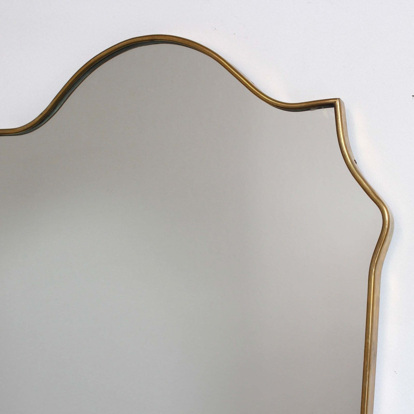 Mid Century Italian Wall Mirror With Brass Frame (Circa 1960s) photo Home Decor