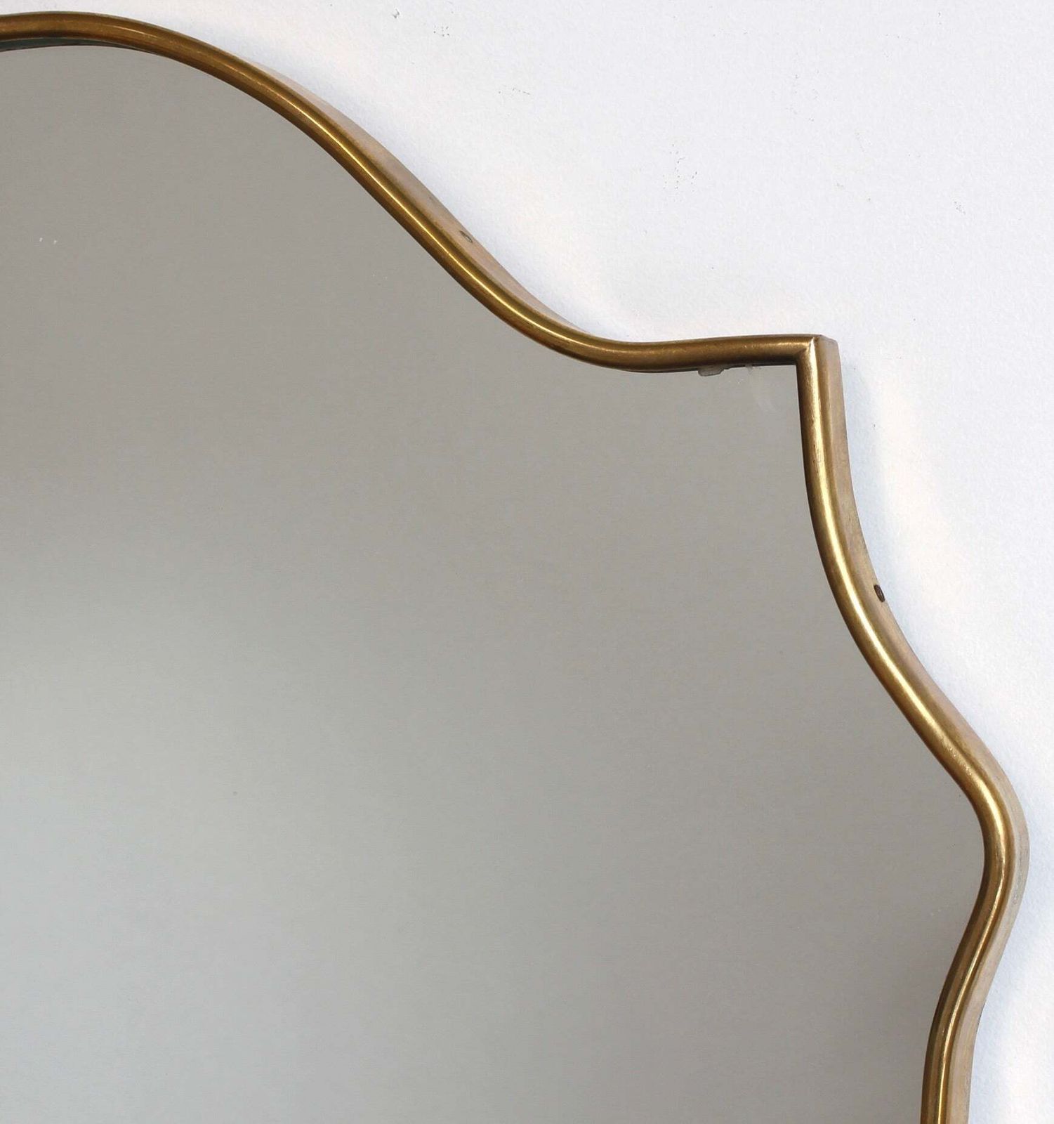 Mid Century Italian Wall Mirror With Brass Frame (Circa 1960s) photo buy