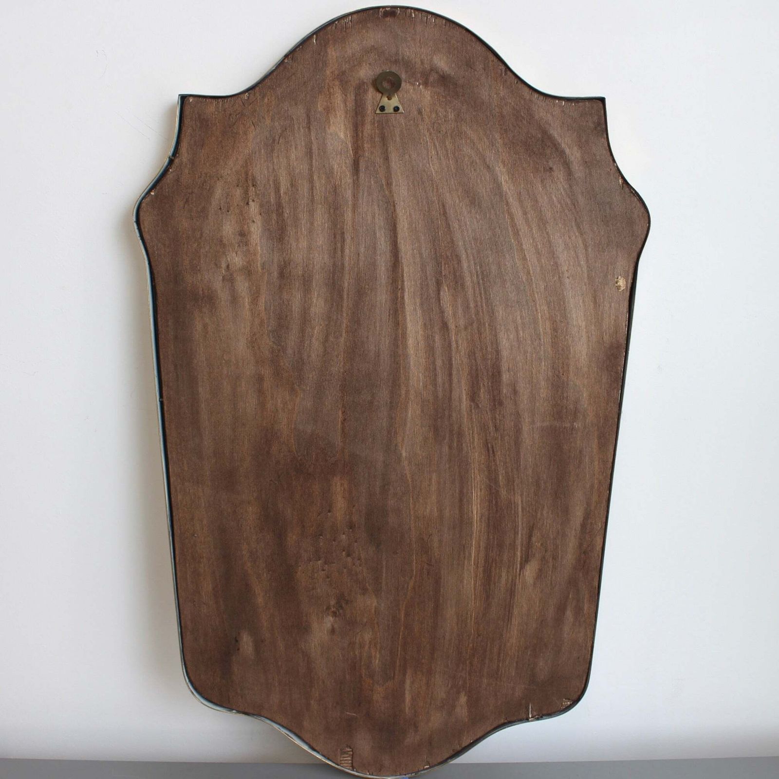 photo vinterior Mid Century Italian Wall Mirror With Brass Frame (Circa 1960s)