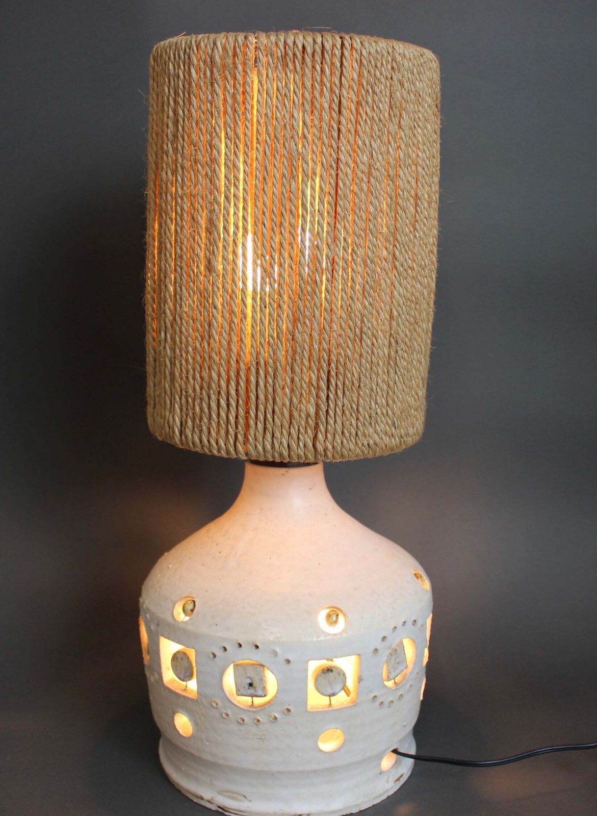 Vintage French Ceramic Table Lamp Attributed To Georges Pelletier (Circa 1970s) photo furniture