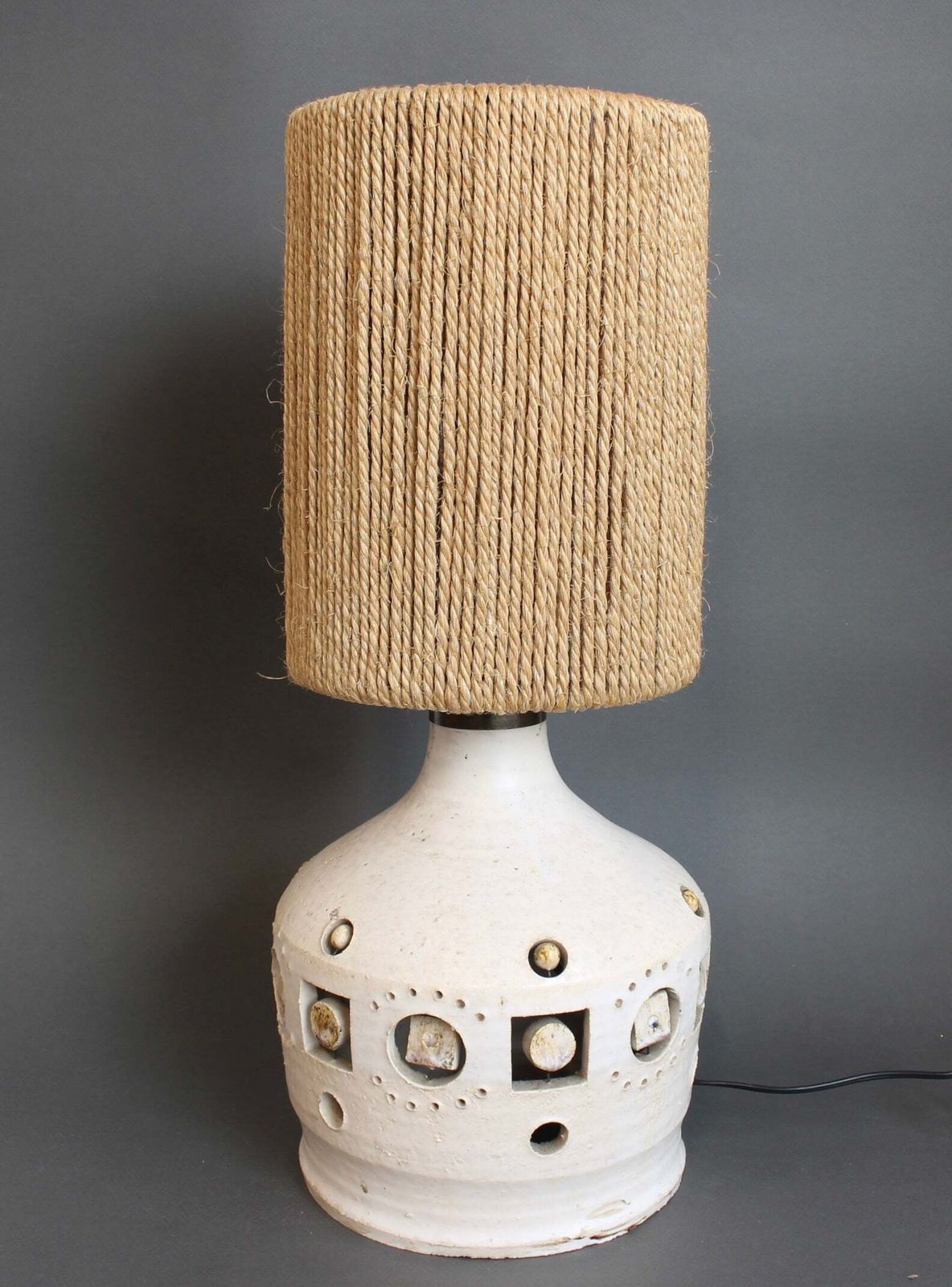 Vintage French Ceramic Table Lamp Attributed To Georges Pelletier (Circa 1970s) photo 1920.0