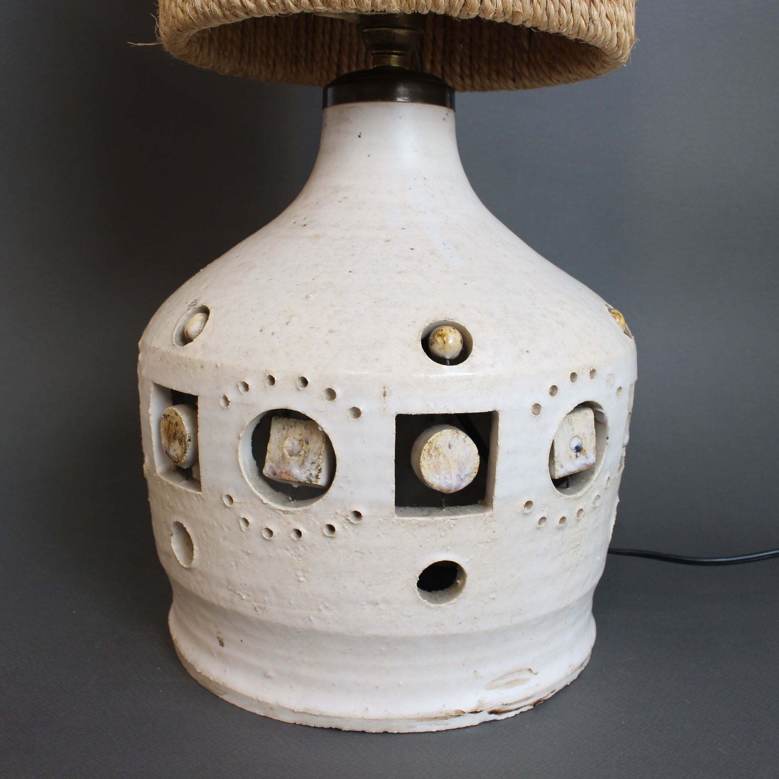 Vintage French Ceramic Table Lamp Attributed To Georges Pelletier (Circa 1970s) photo vinterior