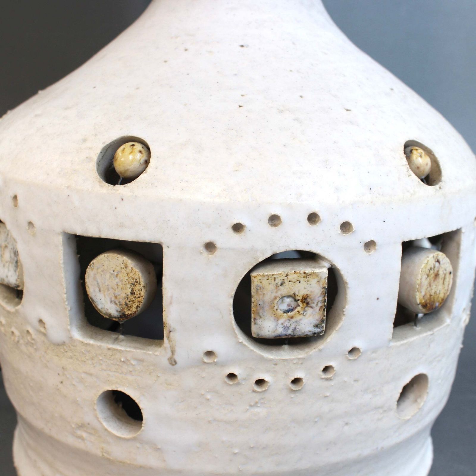 photo for sale Vintage French Ceramic Table Lamp Attributed To Georges Pelletier (Circa 1970s)