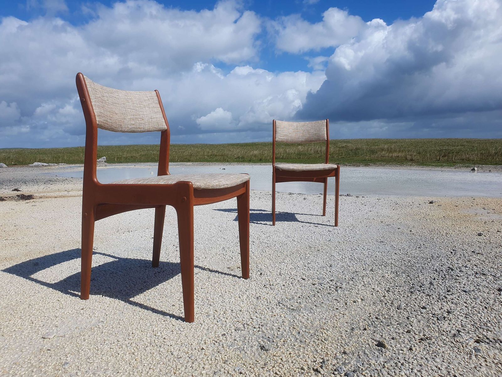 A Pair Of Model 7171 Dining Chairs By Johannes Andersen For Udlum Mobelfabrik. Denmark.