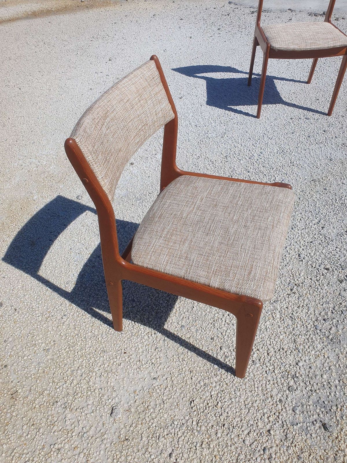 photo furniture A Pair Of Model 7171 Dining Chairs By Johannes Andersen For Udlum Mobelfabrik. Denmark.