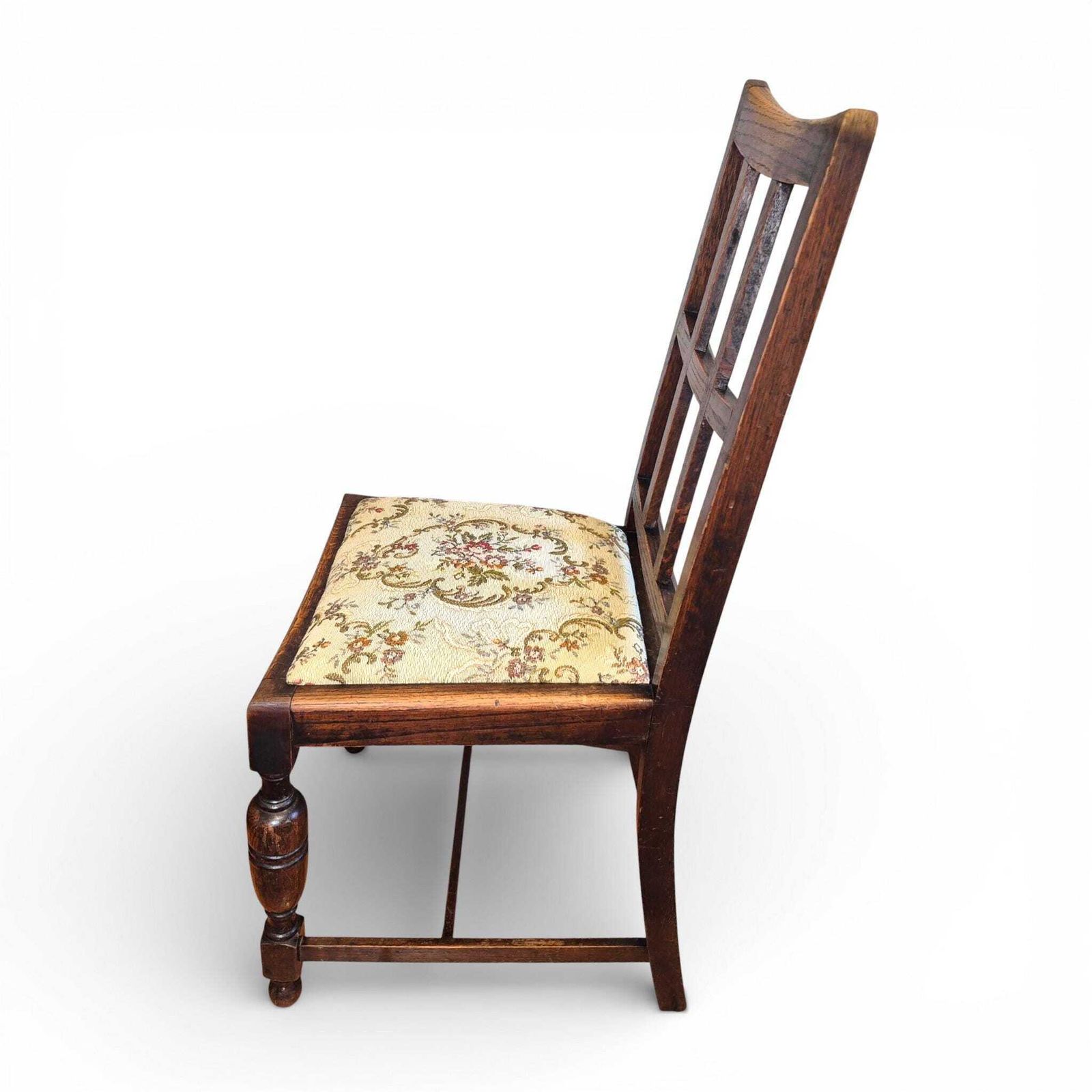 photo buy Set Of 4 Arts & Crafts Oak Dining Chairs | Antique Oak Chairs | Upholstered Seats | Early 20th Century