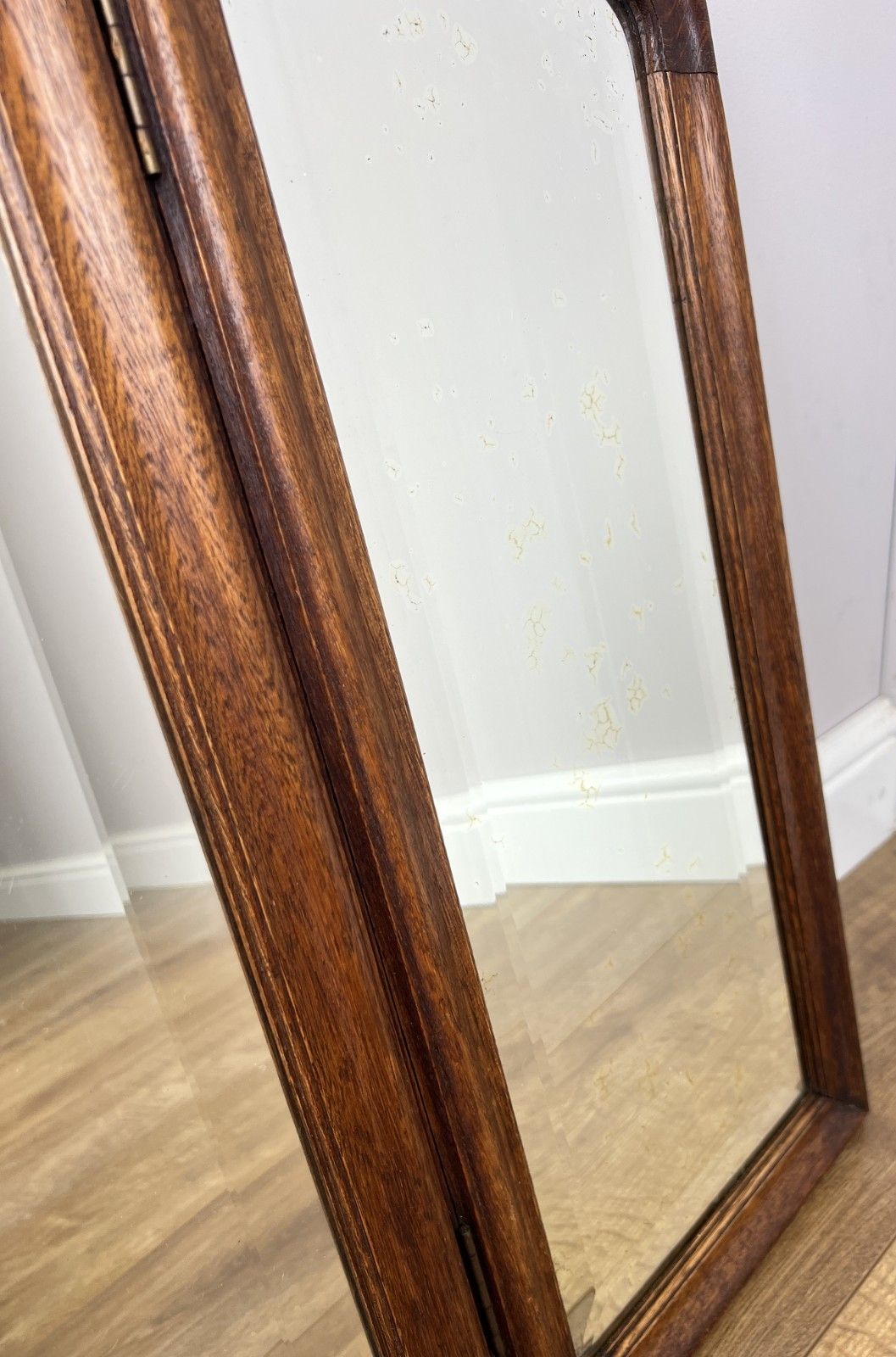 photo furniture Mirror Antique French Oak Triple Folding Carved Dressing Table Mirror Lot 6137