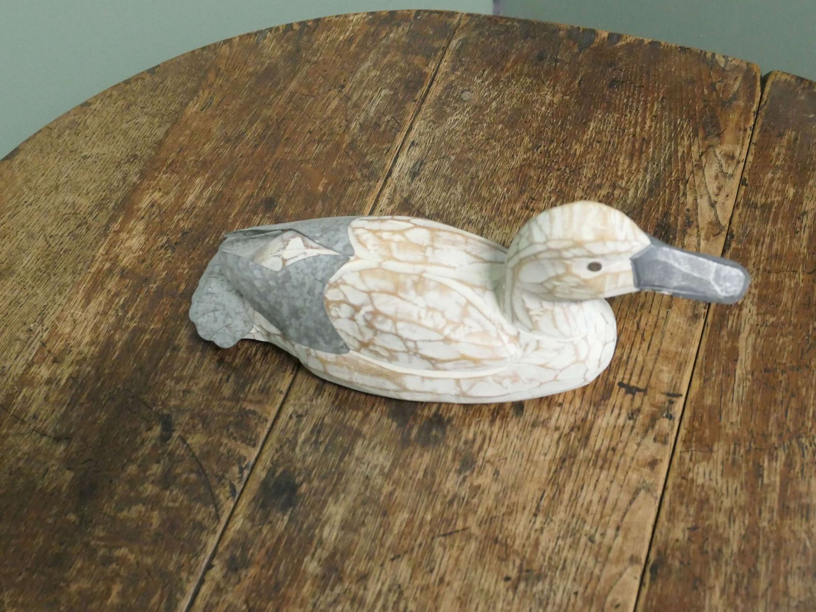 A Decorative French Shabby Brutalist Decoy Duck This Is A Good Sound Piece Of French Coun photo vinterior