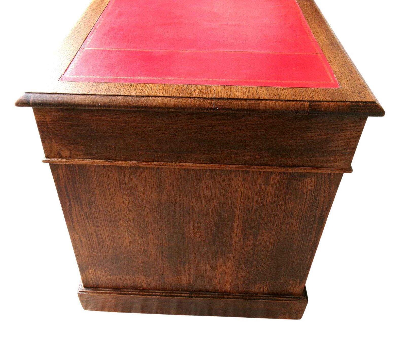 photo buy Victorian Lion Mask Oak Desk, Red Leather Top, Antique Carved Flemish Study Library Office Furniture