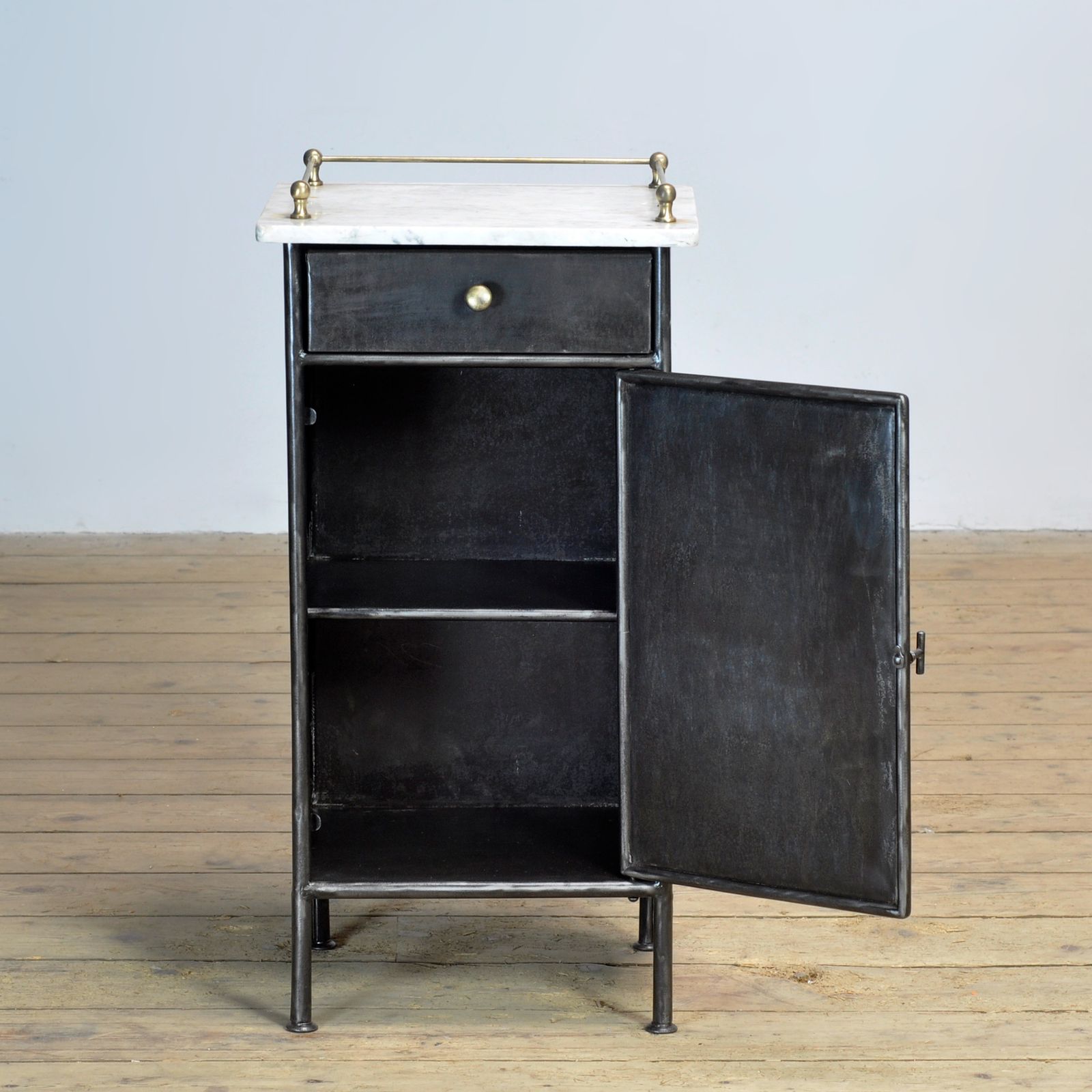 Iron Bedside Table, Circa 1920 photo Furniture