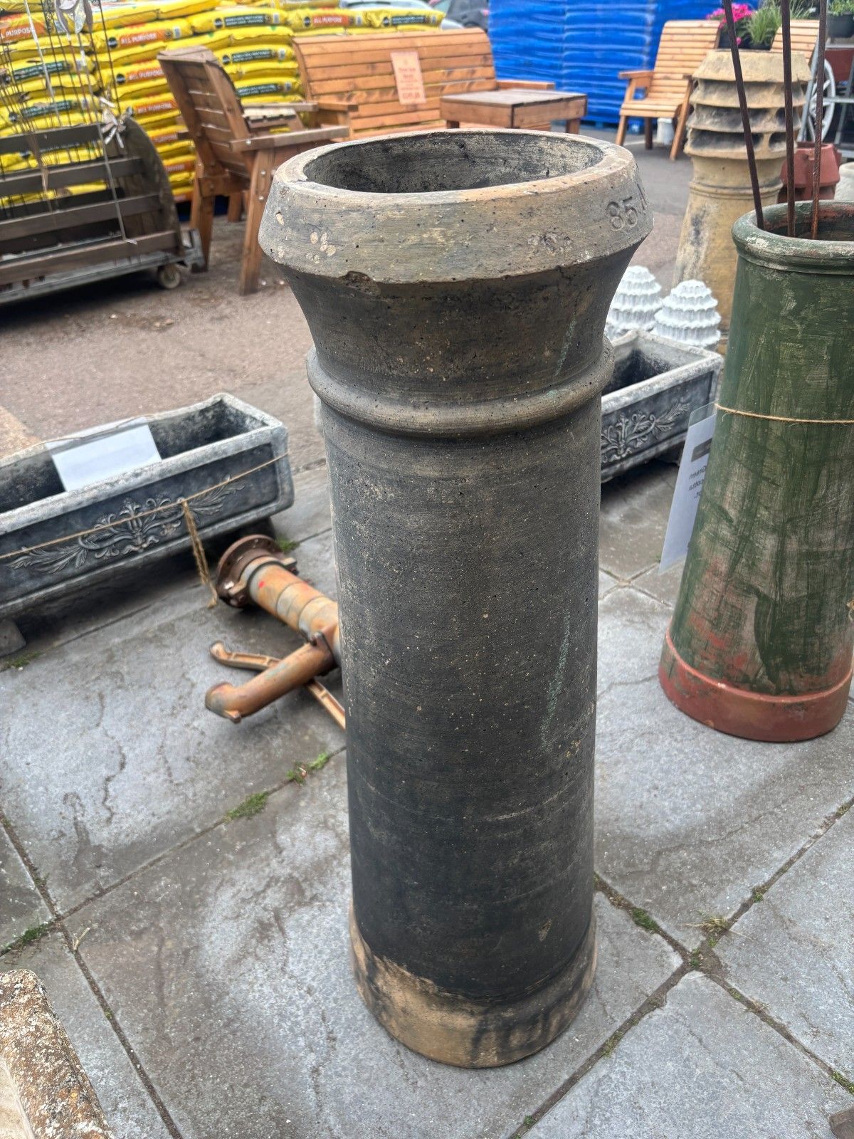 Antique Large Terracotta Chimney Pot photo furniture