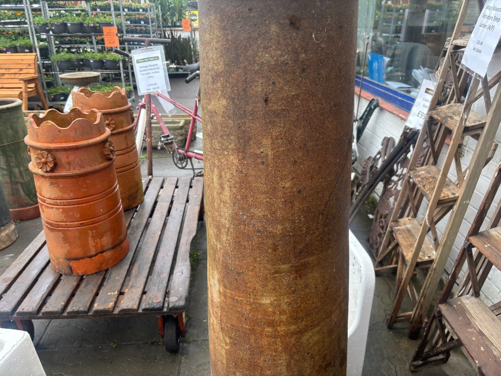 Antique Victorian Very Tall Cannon Chimney Pot photo vinterior